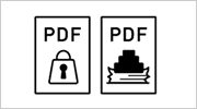 スキャンデータを高圧縮PDF/暗号化PDF化 イメージ図