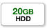 20GB HDD
