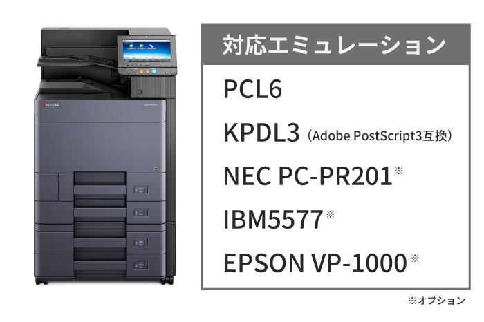 基幹業務に対応する豊富なエミュレーション