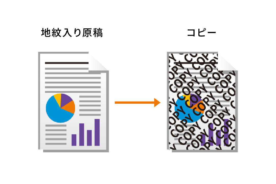 機密文書の複製を防ぐ地紋印刷