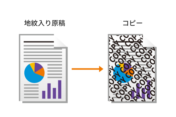 機密文書の複製を防ぐ地紋印刷