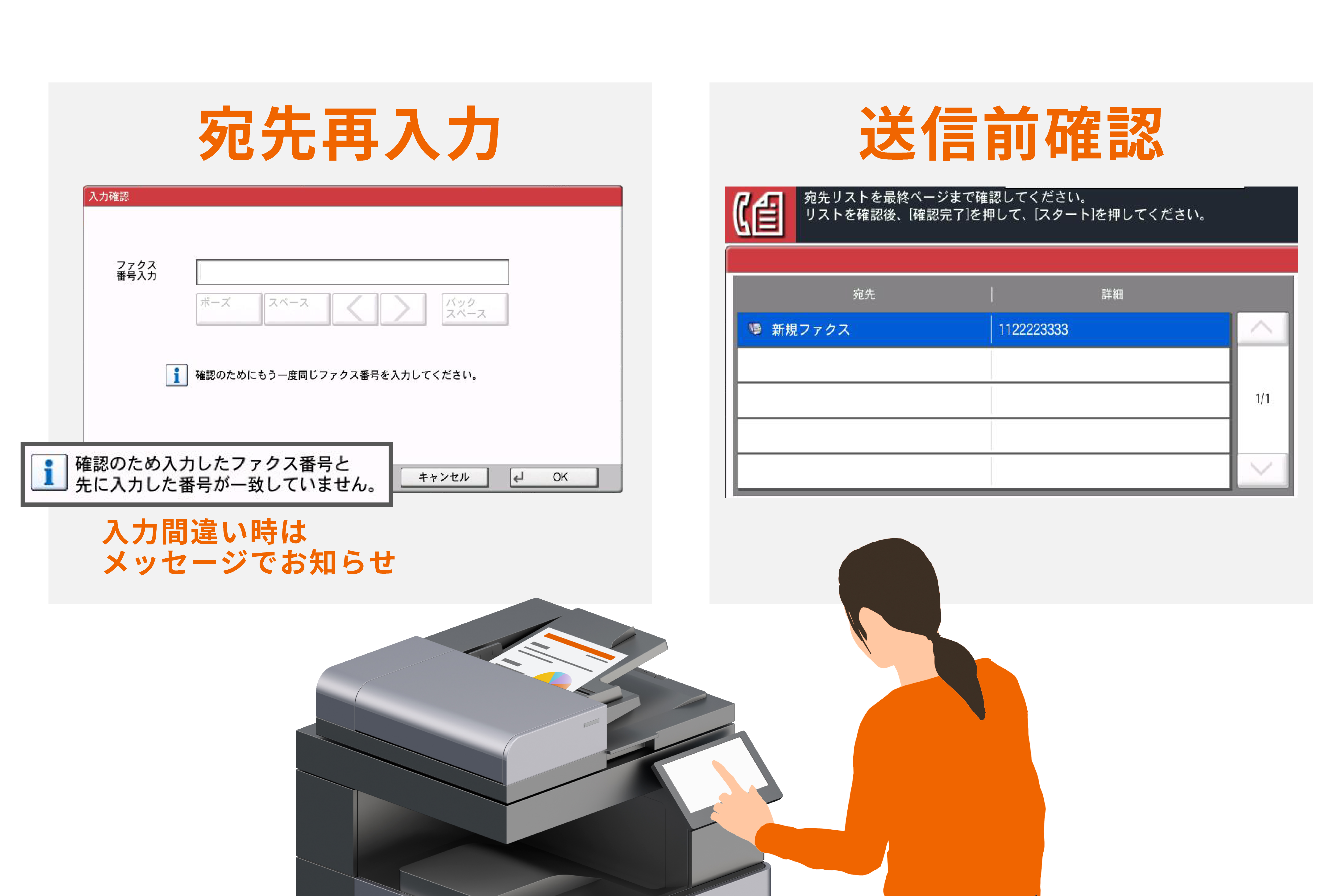ファクスの誤送信を防ぐ