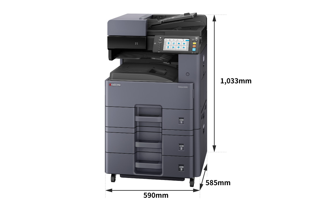 オフィスに溶け込むコンパクトサイズ