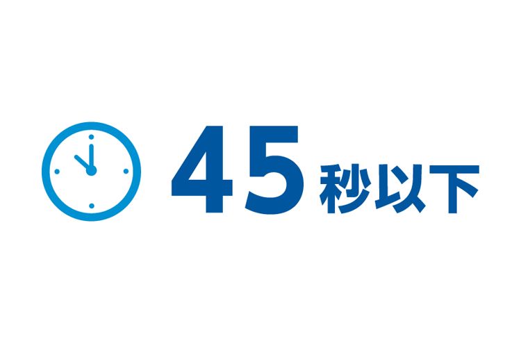 電源オフから45秒で復帰