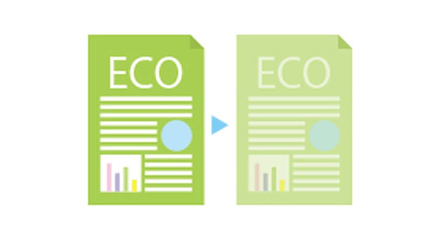 トナーの消費を抑えるエコプリント