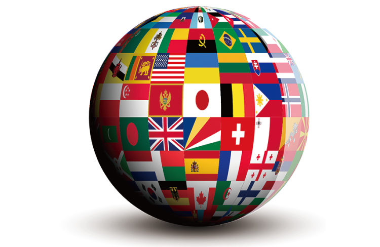 グローバル社会に順応した多数の外国語設定
