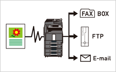FAXデータを簡単送信 イメージ図