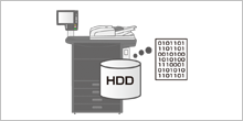 HDD残存データの流出を抑止 イメージ画像