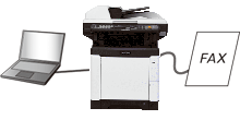 カラープリンター複合機 FS-C2126MFP+ 特長 FAX | 京セラ