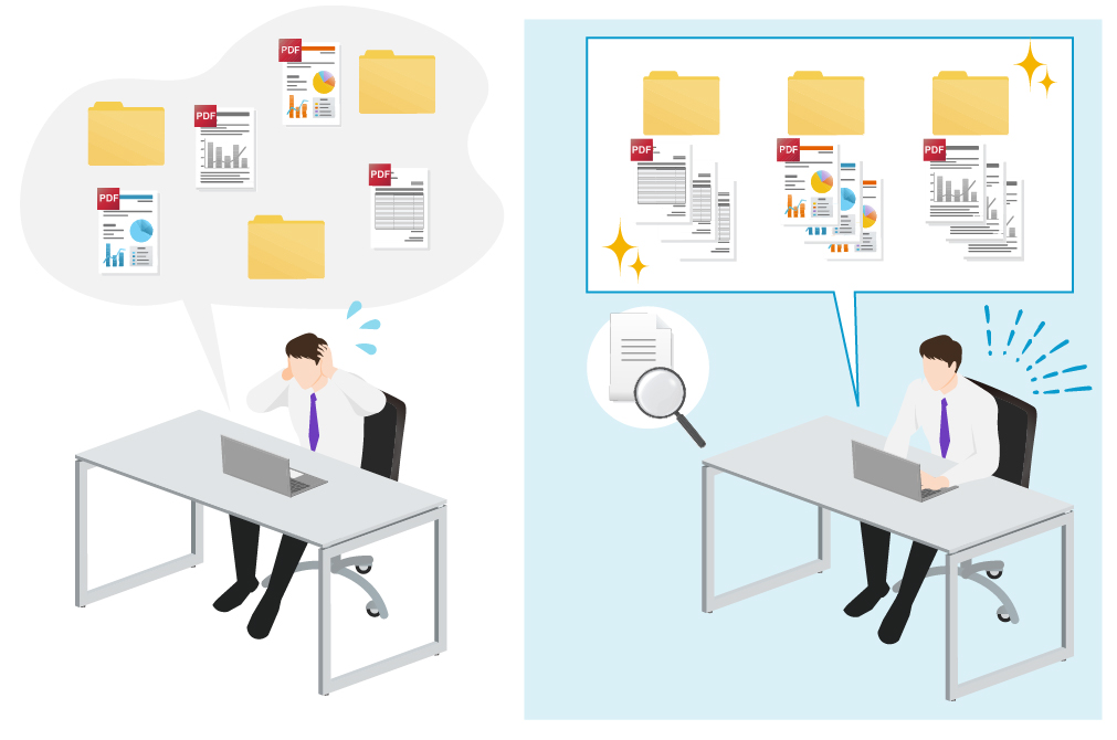 書類の検索性向上・業務効率化